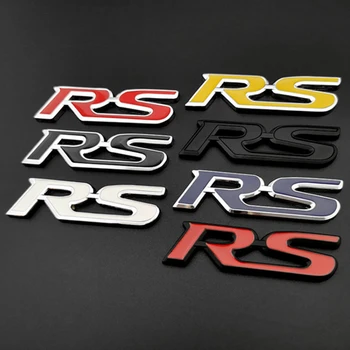 3D metalinės automobilio raidės Honda RS emblema FIT Jazz Civic HRV Jade RS logotipas Sportinis ženklelis Priekinės grotelės Bagažinės lipdukai Priedai
