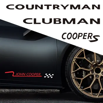 2PCS Automobilio durelių šono kėbulo lipdukas Sportiniai lipdukai Mini John Cooper R55 Countryman R60 R56 Clubman Coopers R61 R59 Priedai
