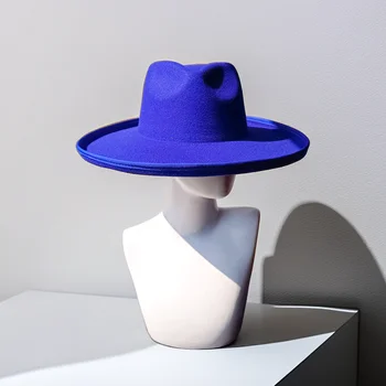 Love Top Fedora Hat 2023 Nauja moterų mada Elegantiška didelė skrybėlė Džentelmeno skrybėlė Rudens vestuvių kepurė sombrero