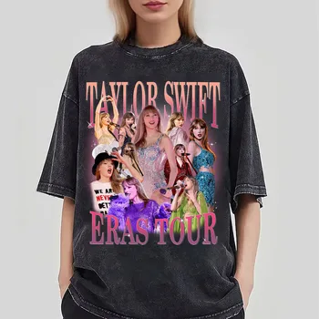 Personality Tide 1989 T Shirt 2024 Summer Taylor New Print Short Sleeve Round Neck Tops Oversize The Eras Tours Streetwear Tees