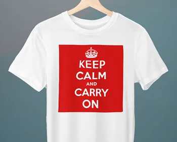 Keep Calm and Carry on Poster Unisex marškinėliai Meno marškinėliai