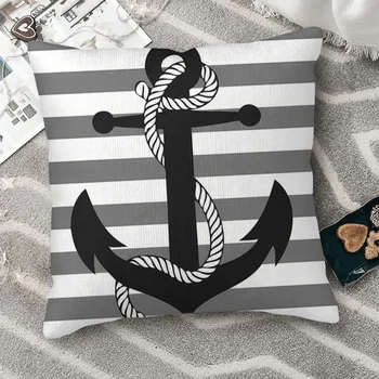 Ahoy! Pilkos spalvos apkabinimo pagalvės užvalkalas navigacinė kuprinė Cojines Pagrindinis 