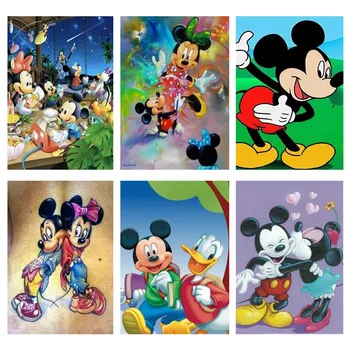 Disney Cartoon Mickey Mouse Wall Art Canvas Painting Nordic Posters and Prints Wall Pictures for Living Room Decor