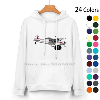 Savage Classic Zlin Aviation Lc-YCU Pure Cotton Džemperis su gobtuvu 24 spalvų Cessna Bush Plane Stol Alaska Tundra Padangų smėlio baras