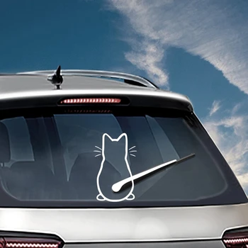 Automobilio lipdukai Katės raštas Lipdukai Galinis priekinis stiklas Vinilo plėvelės lipdukai Universalūs automobilių aksesuarai