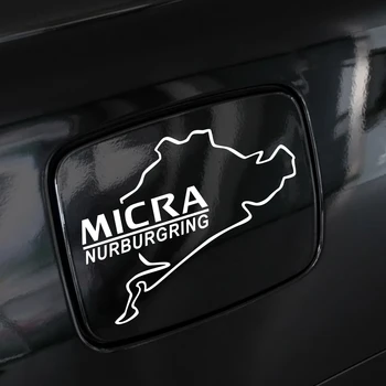 Nissan Micra K11 K12 K13 K14 Automobilių lipdukai Vinilo plėvelė Nurburgring Decals Automatinis vandeniui atsparus degalų bako dangtelis PVC lipdukai Priedai