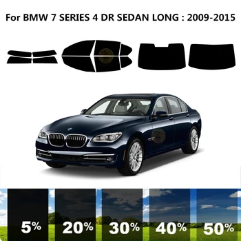 Precut nanokeramikos automobilis UV langų atspalvio rinkinys Automobilinė langų plėvelė BMW 7 SERIJA 4 DR SEDANAS ILGAS 2009-2015