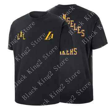Krepšinis Ežeras Medvilniniai marškinėliai Laiškas Spausdinti Atsitiktinis viršutinis ekipažas Kaklas Vyrų ir moterų sirgaliai Trumpomis rankovėmis Juodi marškinėliai